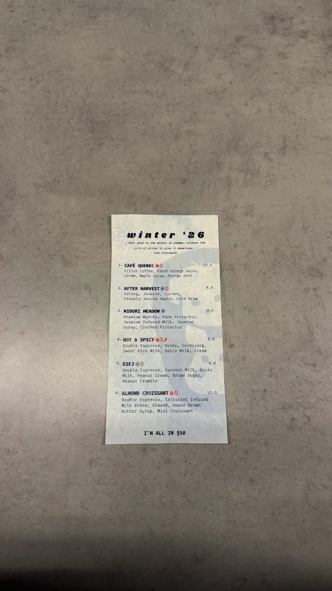 Menu, in.btwn