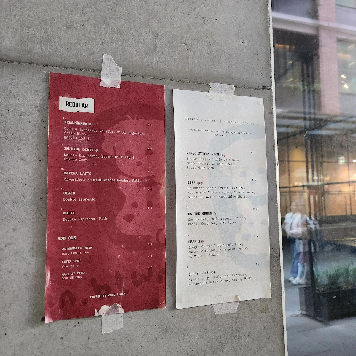 Menu, in.btwn