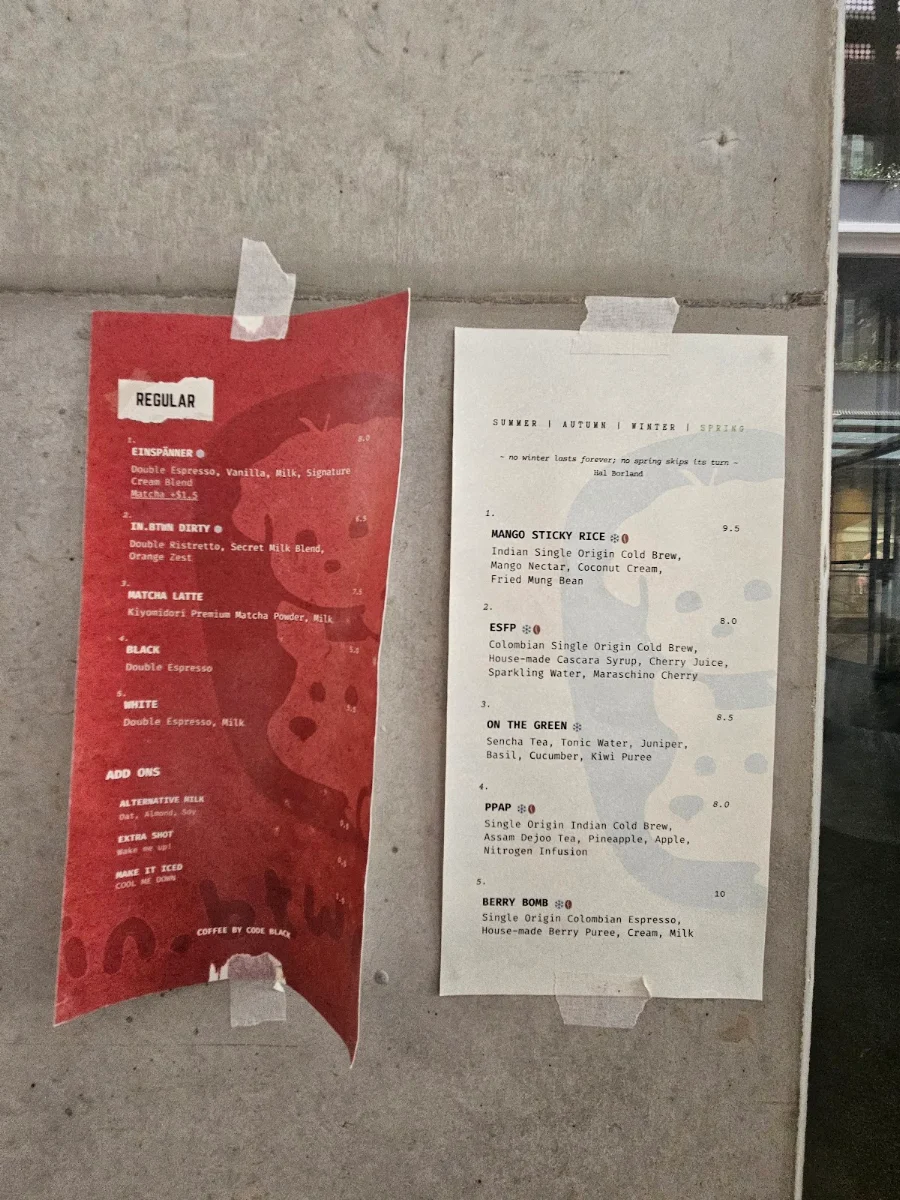 Menu, in.btwn