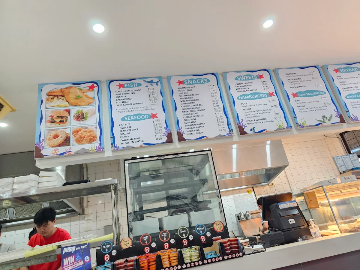 Menu, Ocean Fish & Chippery