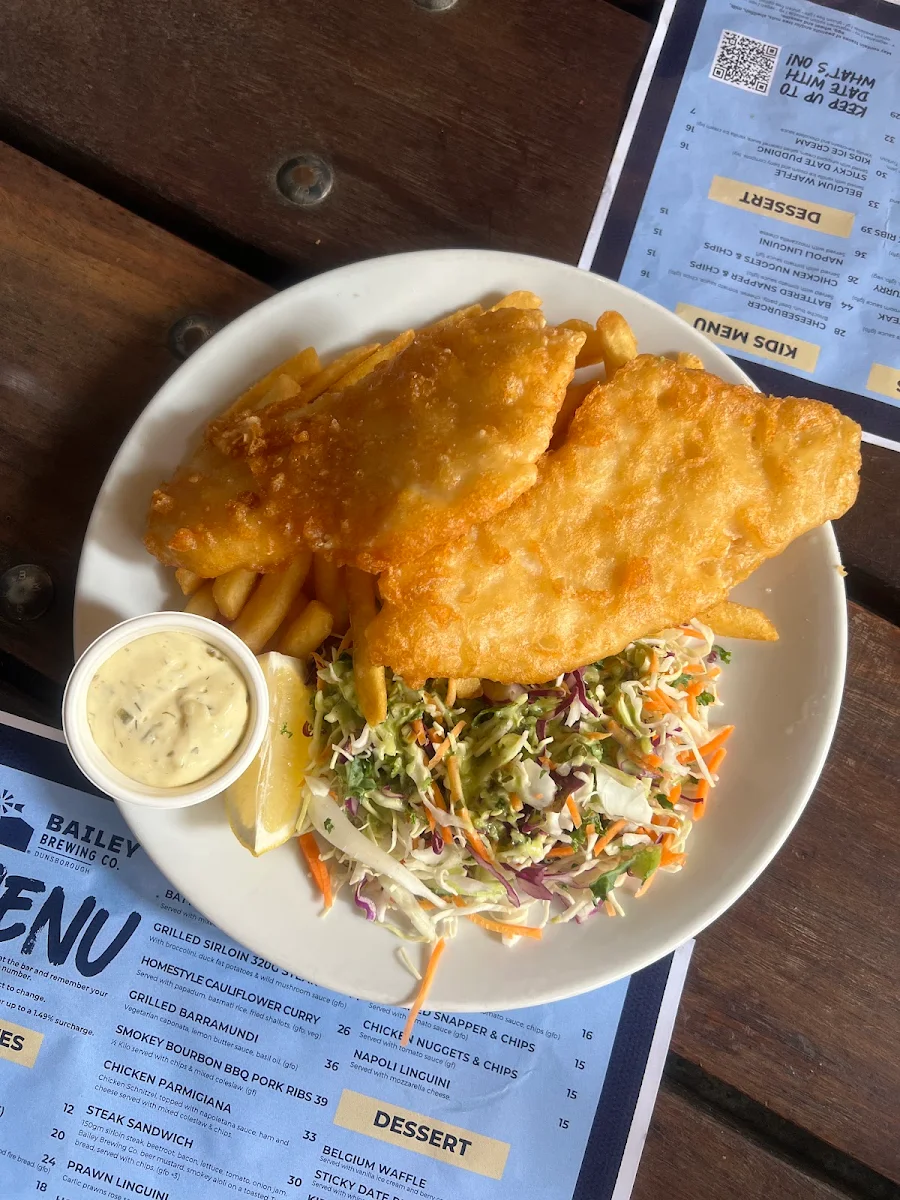 Menu, Bailey Brewing Co. Dunsborough