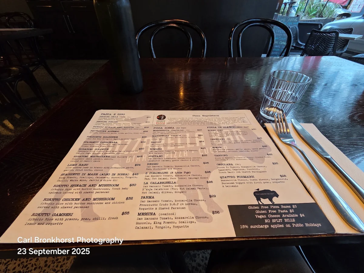 Menu, Mozzarella Bar