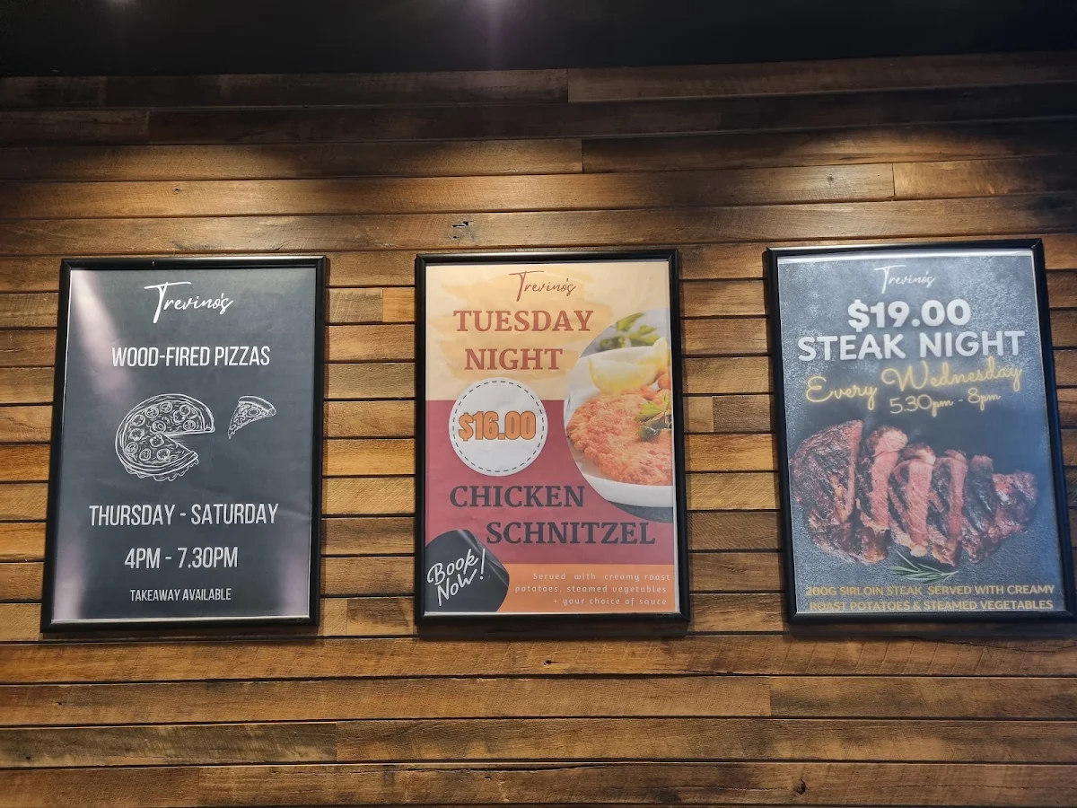 Menu, Trevino's Restaurant Gold Creek