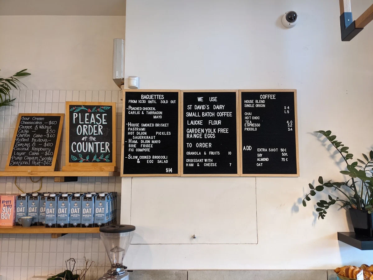 Menu, Marché Café