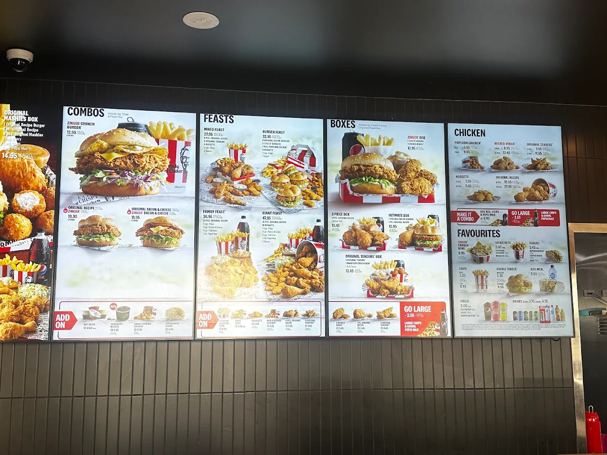 Menu, KFC Malaga