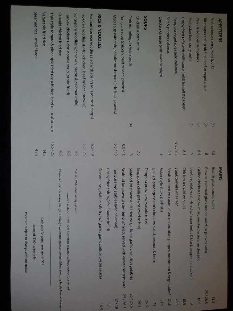 Menu, Water Temple