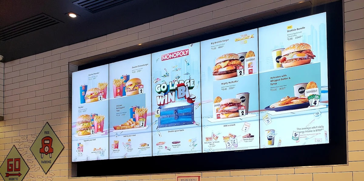 Menu, McDonald's St Marys North