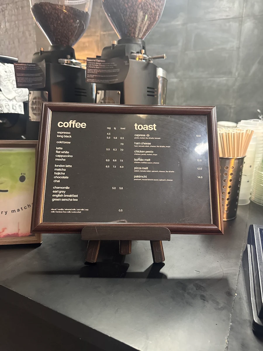 Menu, O3 Southbank