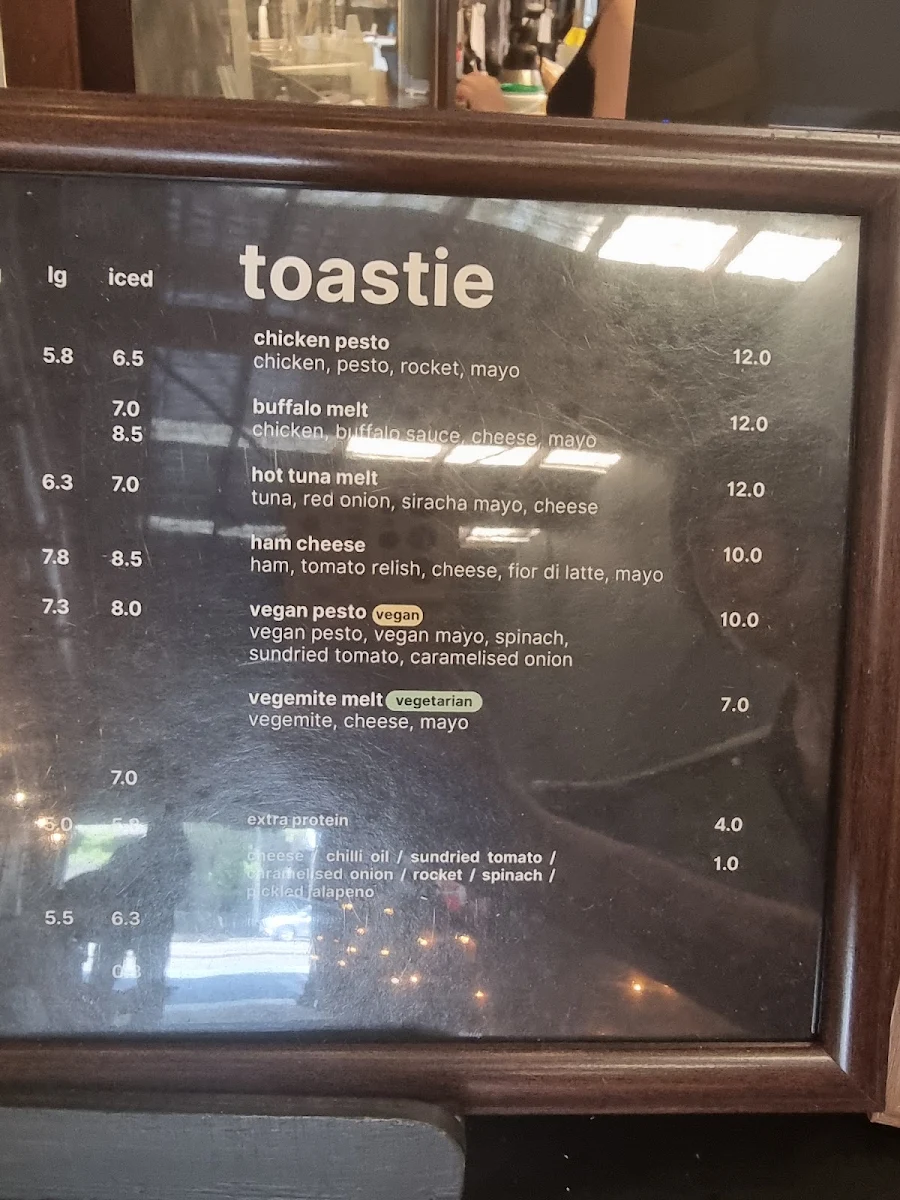 Menu, O3 Southbank