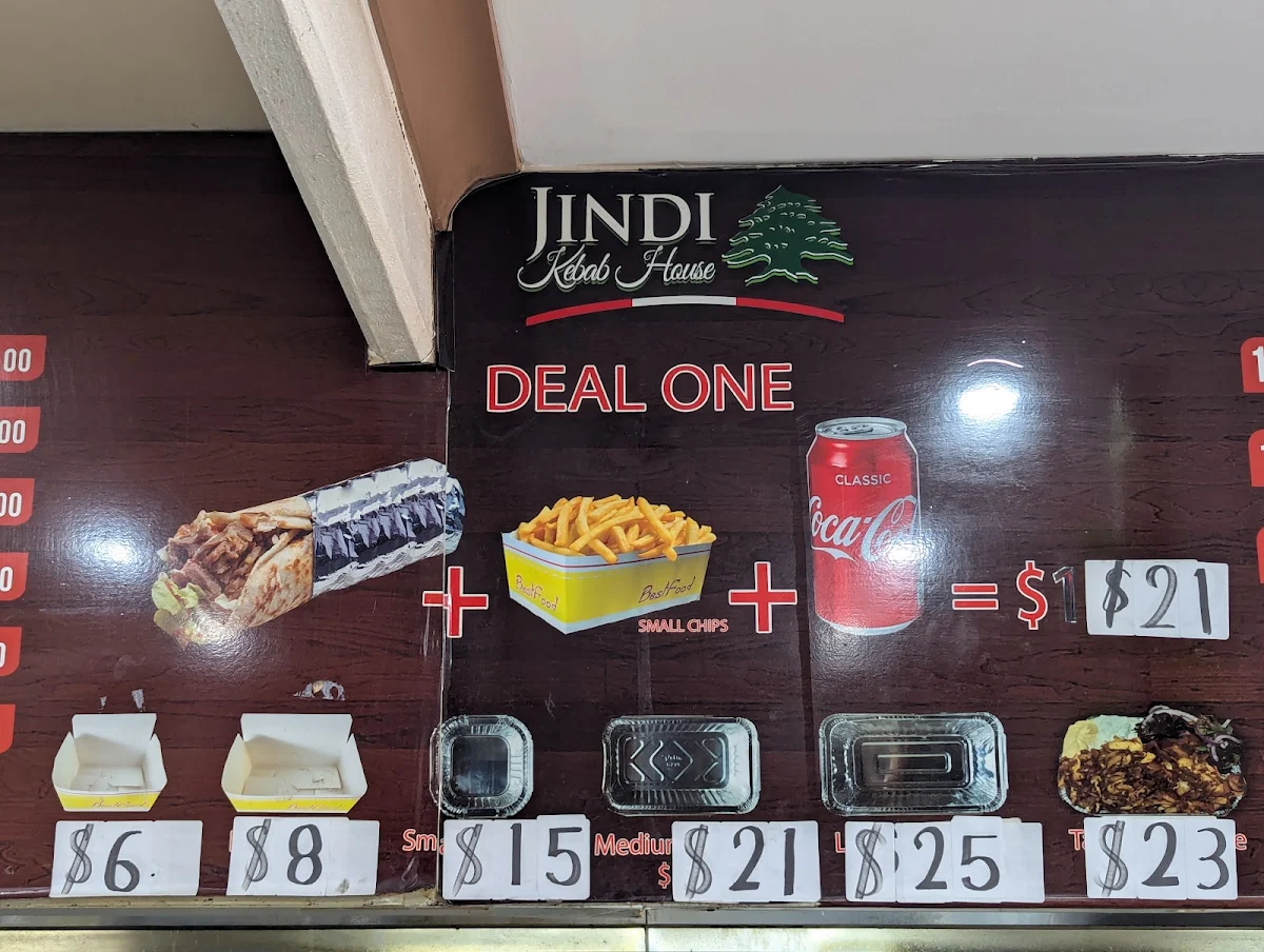 Menu, Jindi Kebab House