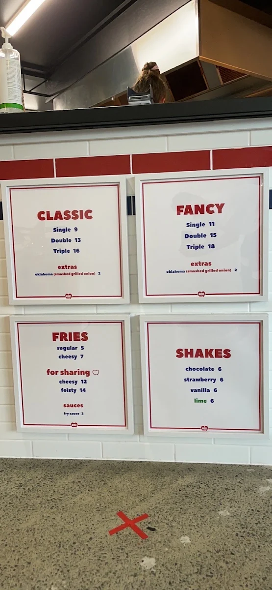 Menu, Broken Hearts Burger Club - Victoria Point