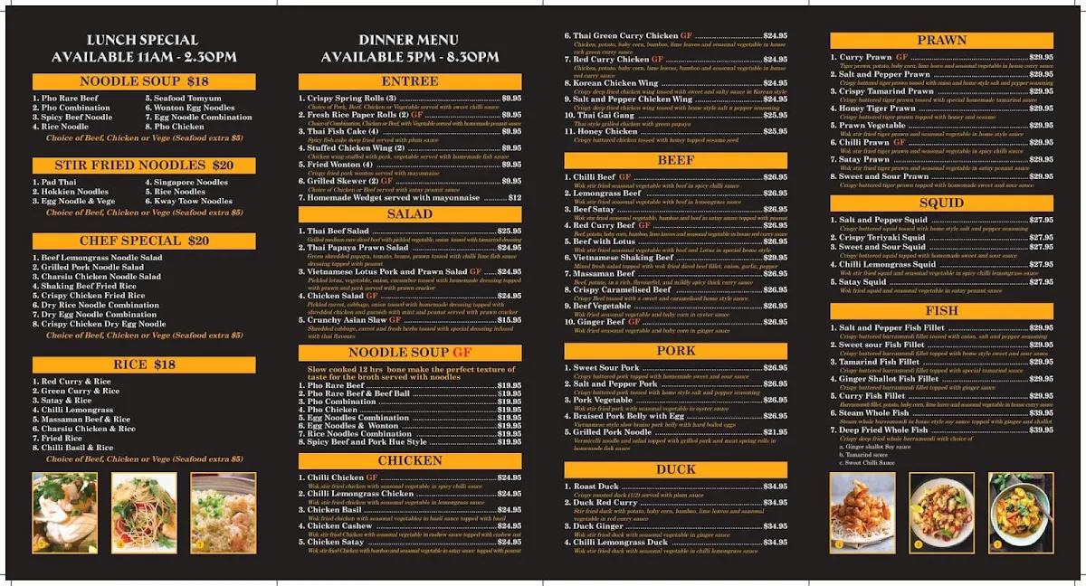 Menu, Asian Delight Geraldton