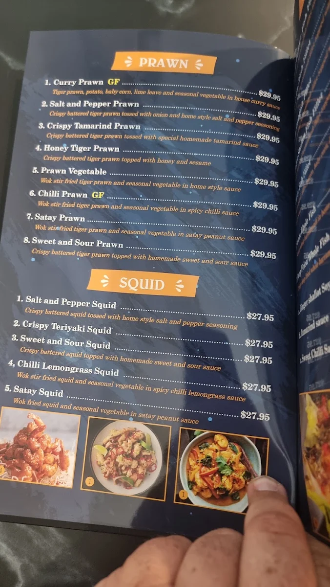 Menu, Asian Delight Geraldton