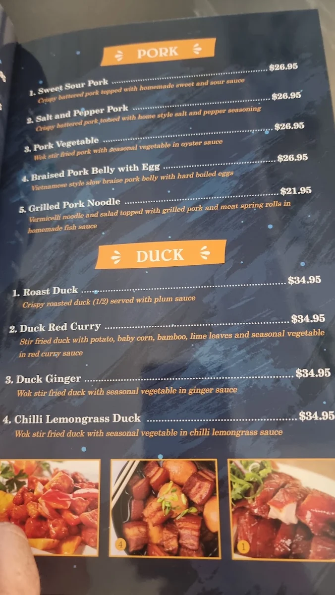 Menu, Asian Delight Geraldton