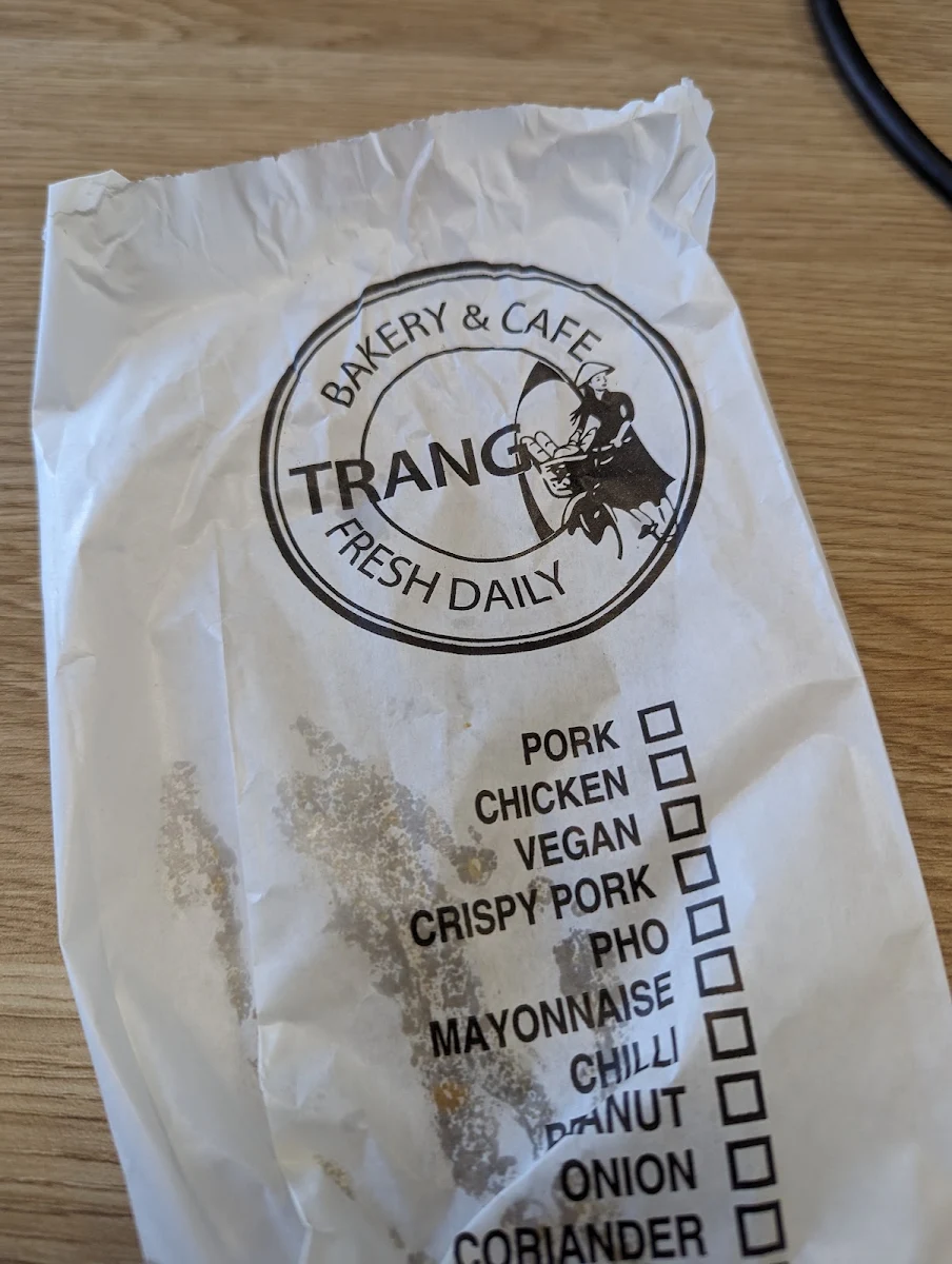 Menu, Trang Bakery & Cafe