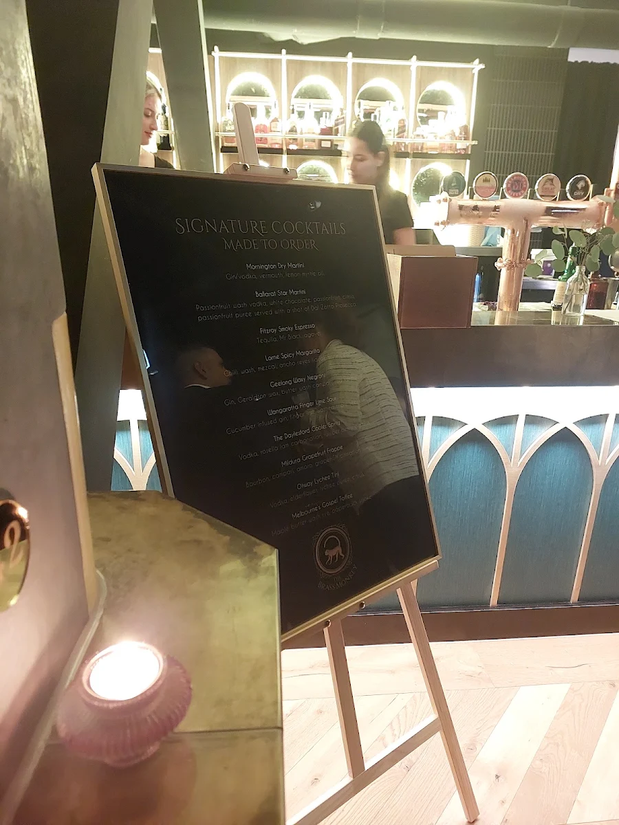 Menu, The Brass Monkey