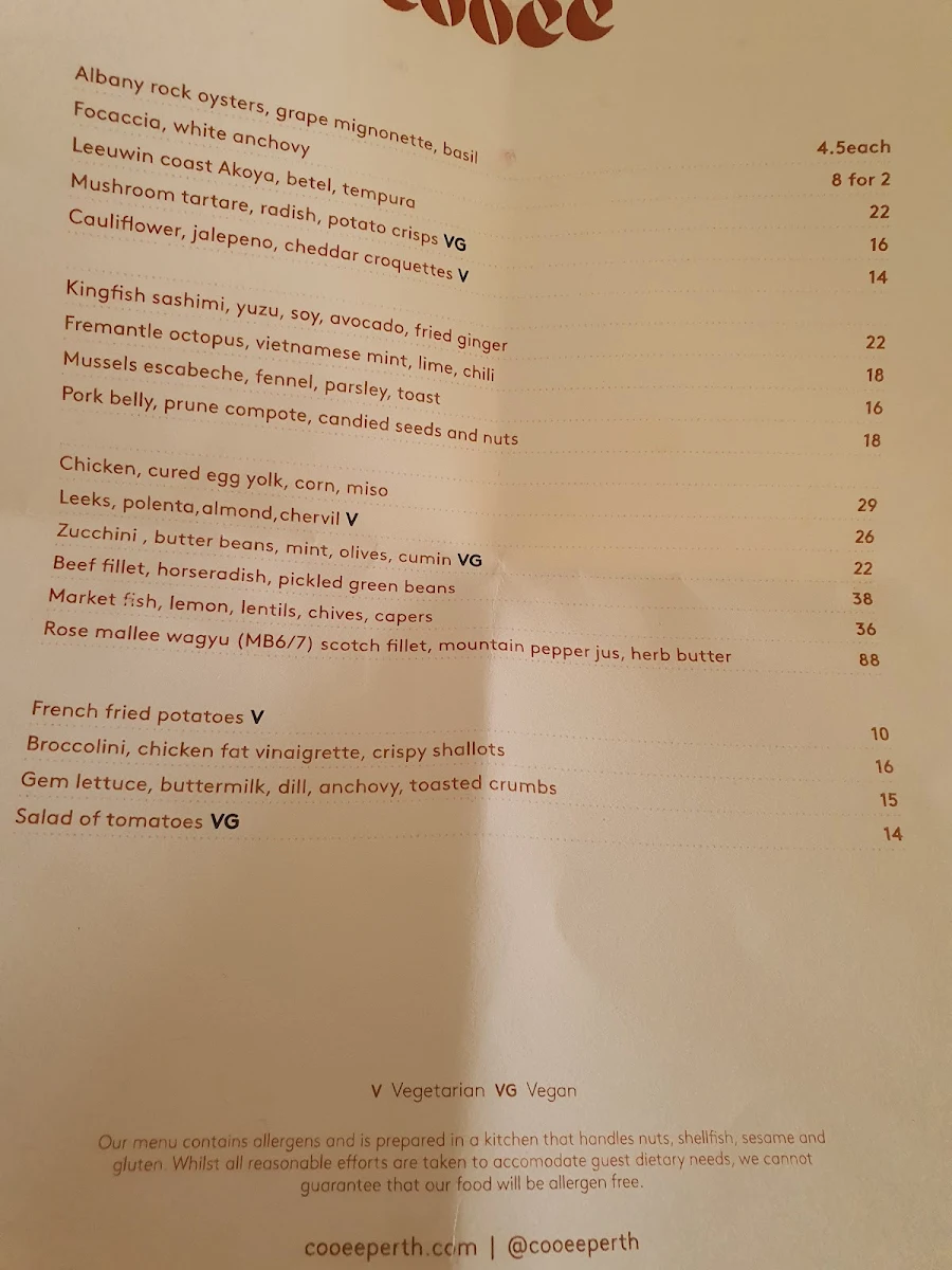 Menu, Monsterella Pizza