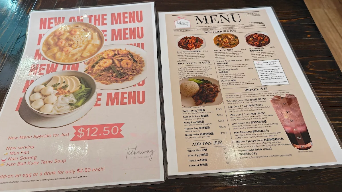 Menu, Teekaway Delight