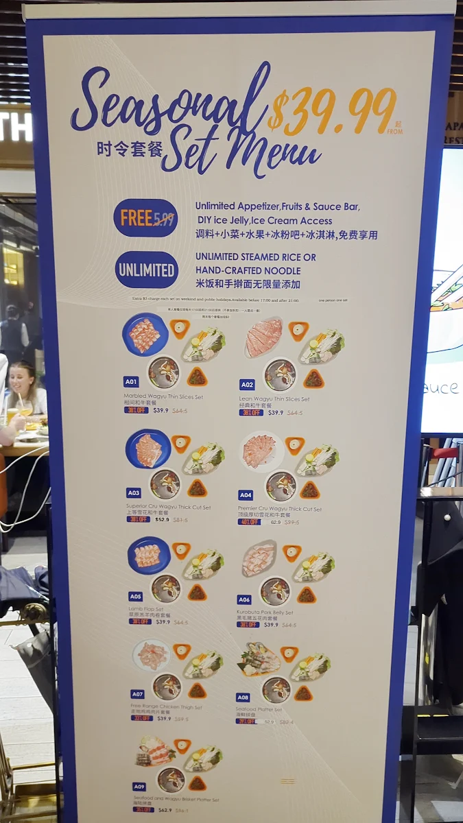 Menu, The Dolar Shop Hot Pot Sydney