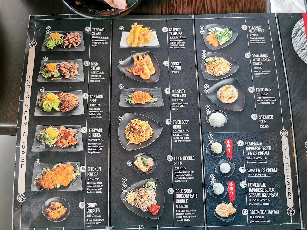 Menu, Okami Japanese Restaurant