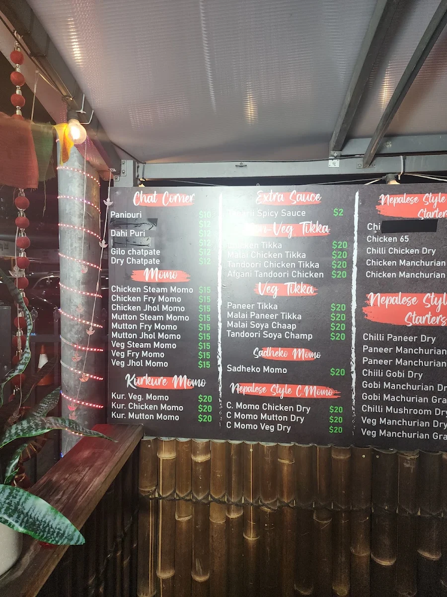 Menu, Tapari Momo