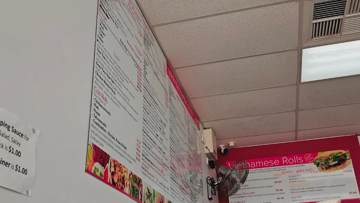 Menu, Quick Thai Cuisine
