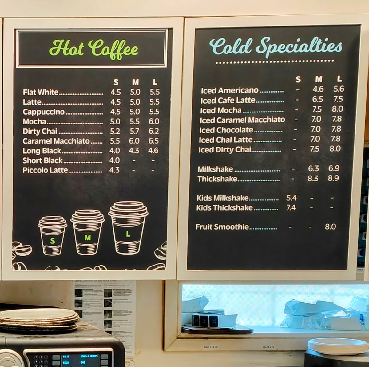 Menu, CAFE 641.5