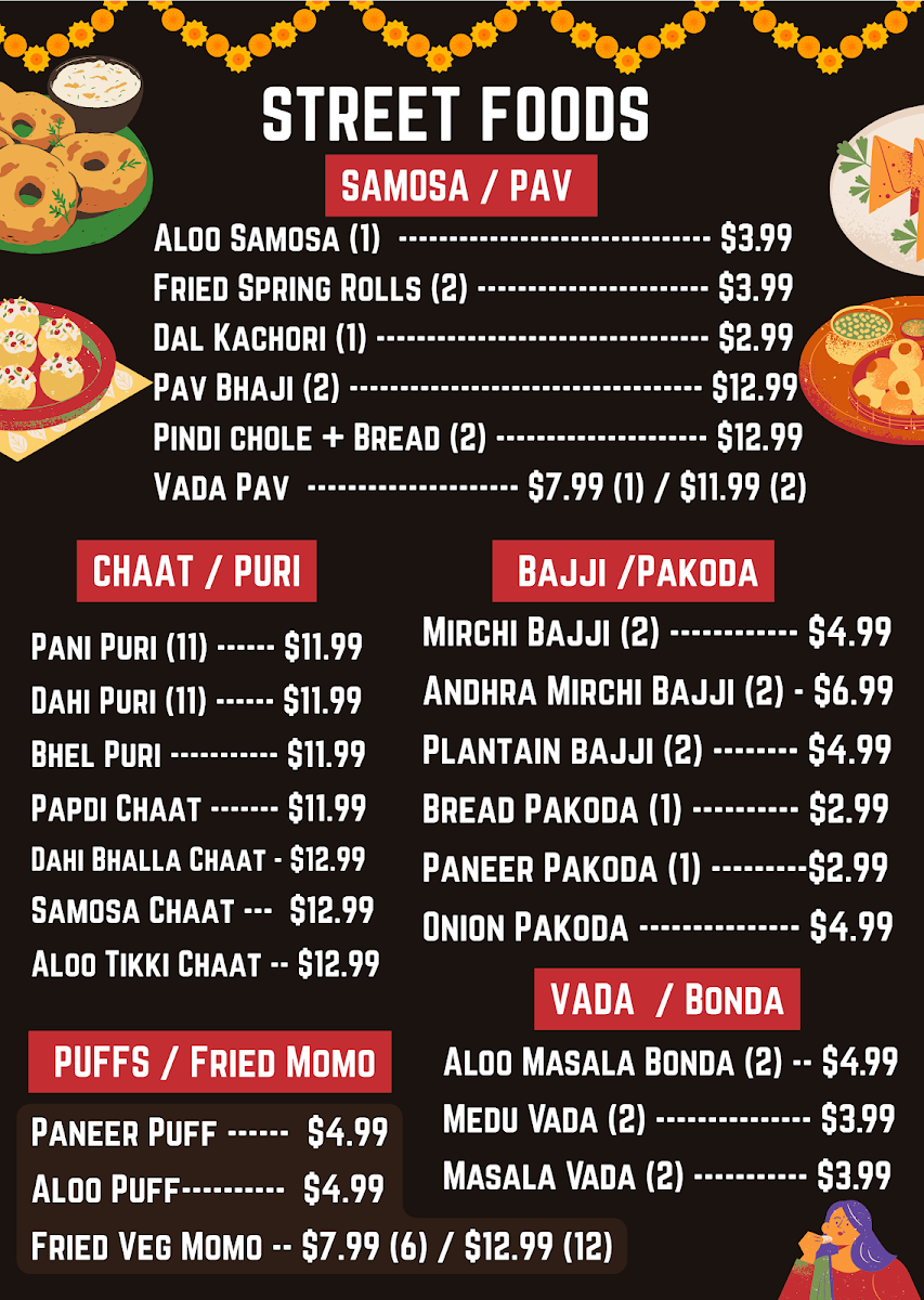 Menu, Raade's Tea House | 100% Vegetarian Restaurant