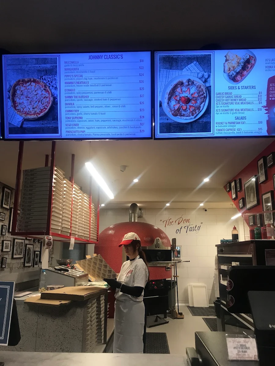 Menu, Johnny Gio's Pizza Balgowlah
