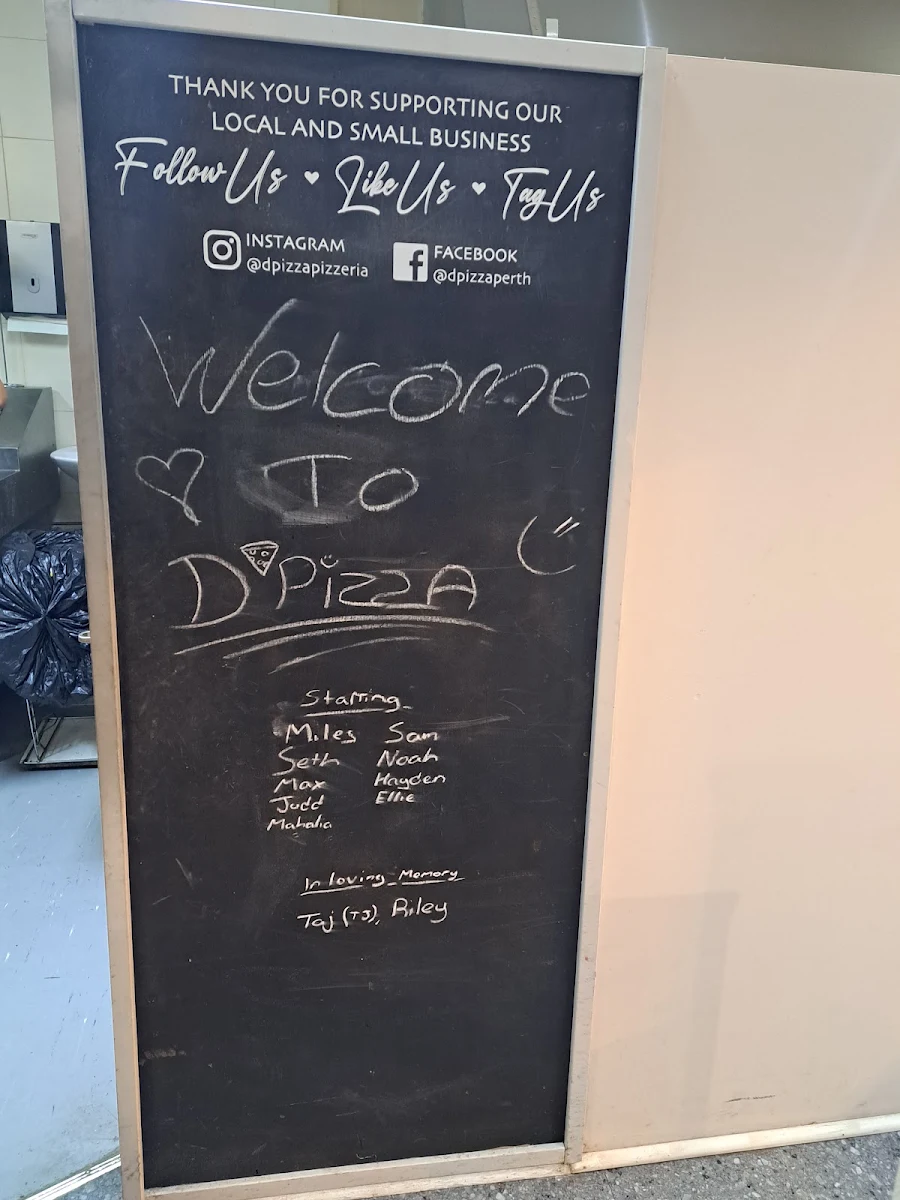 Menu, D'Pizza