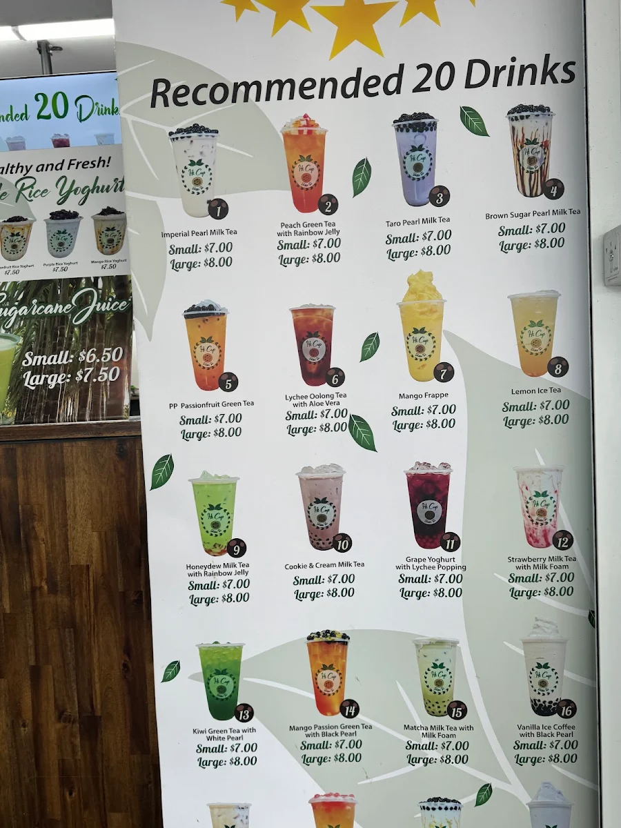 Menu, Hi Cup Bubble Tea Cairns City