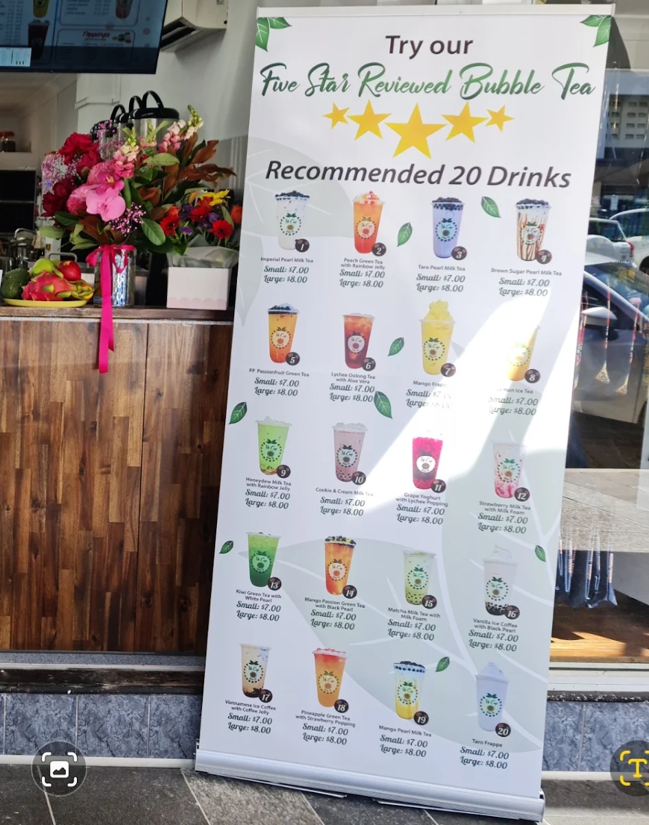 Menu, Hi Cup Bubble Tea Cairns City