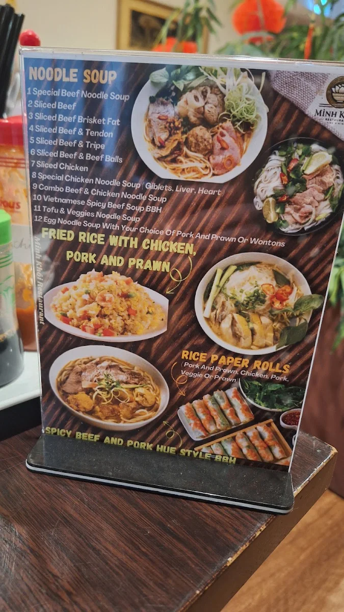 Menu, Royal Oak Hotel - Home of Minh Khoi Vietnamese