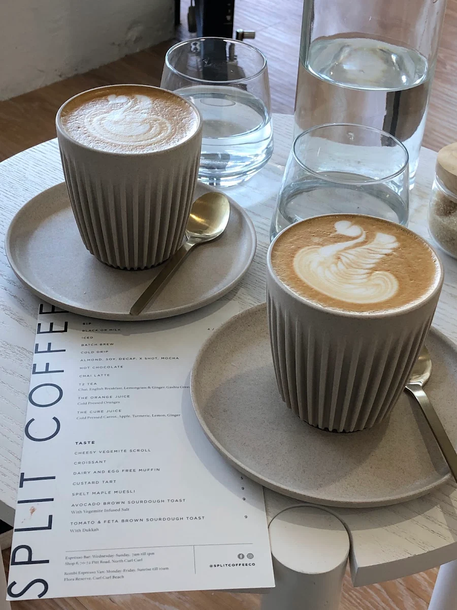 Menu, Split Coffee Espresso Bar
