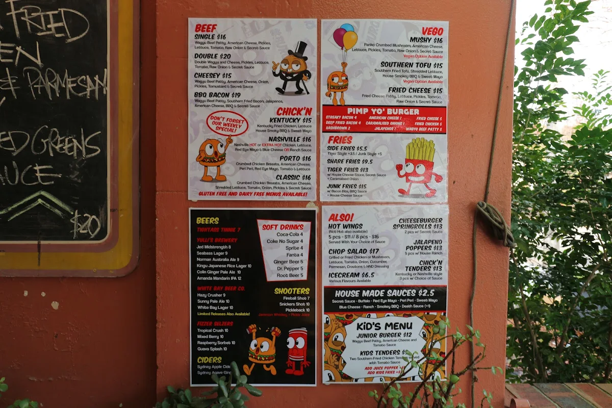 Menu, High N' Dry