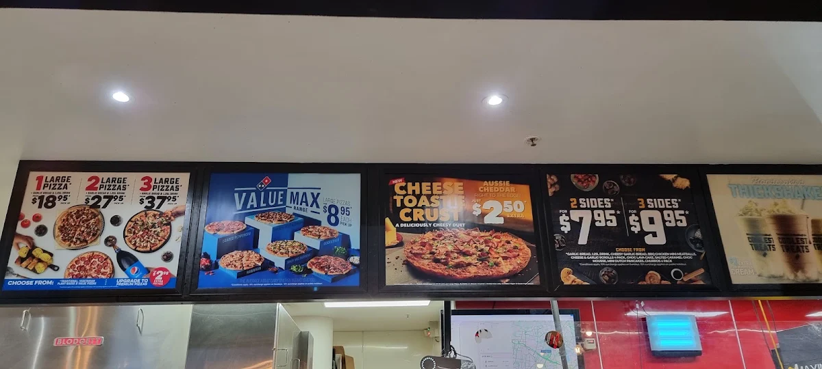 Menu, Domino's Pizza Sydney Olympic Park
