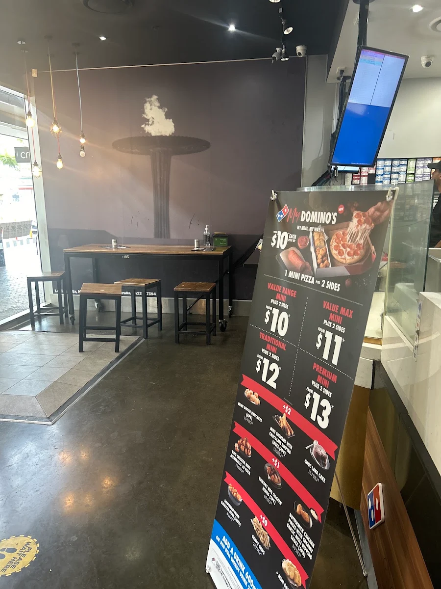 Menu, Domino's Pizza Sydney Olympic Park