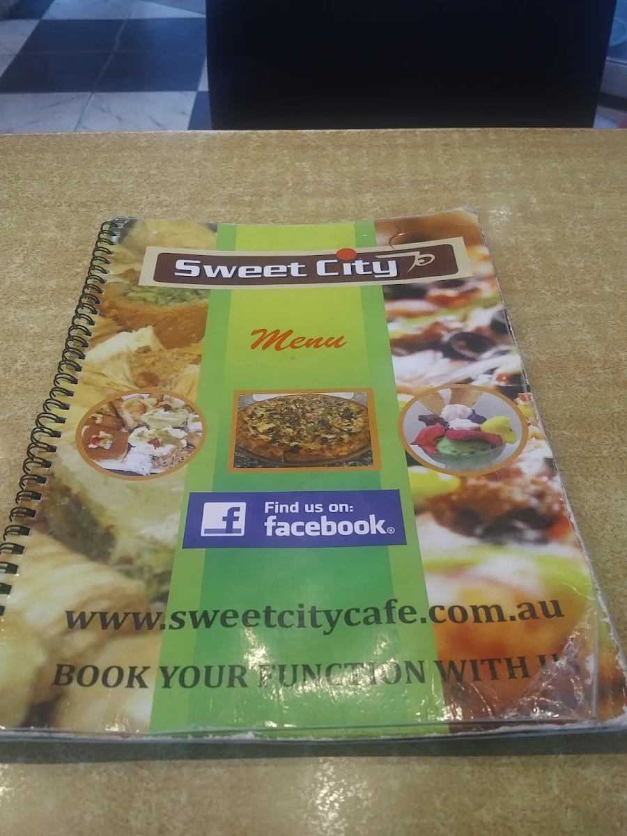 Menu, Sweet City Cafe