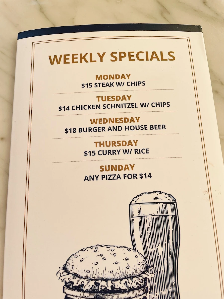Menu, Horse and Jockey Hotel