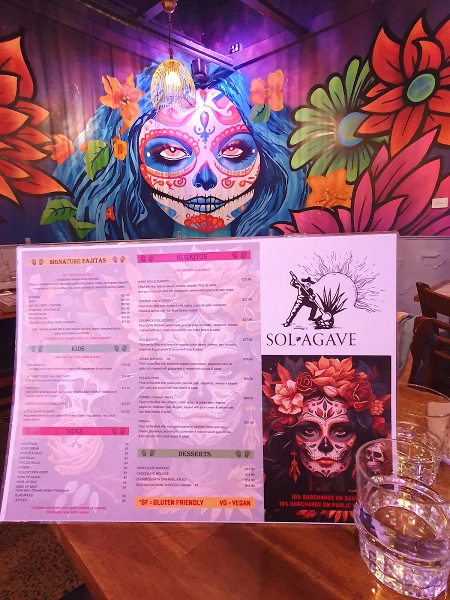 Menu, Sol Agave