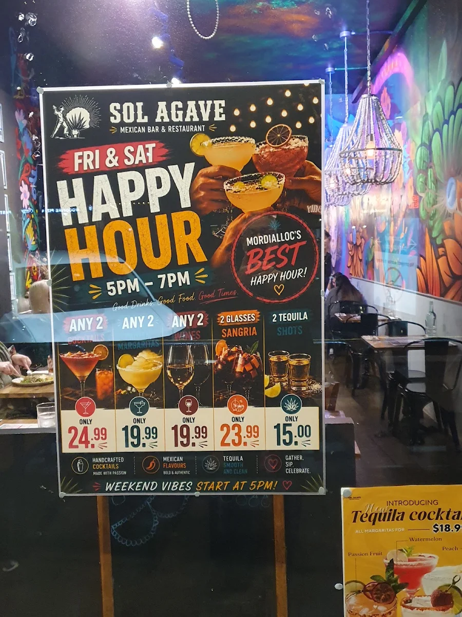 Menu, Sol Agave