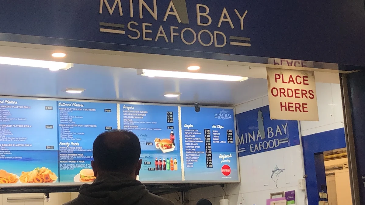 Menu, Mina Bay Seafood