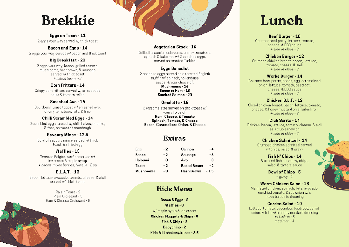 Menu, Black Lime Cafe