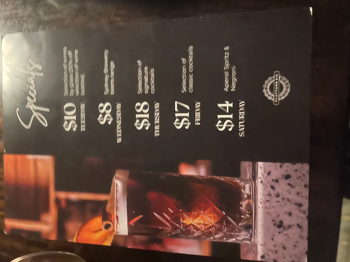 Menu, Platform 818