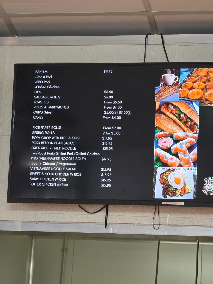 Menu, The Tick Tuck Shop