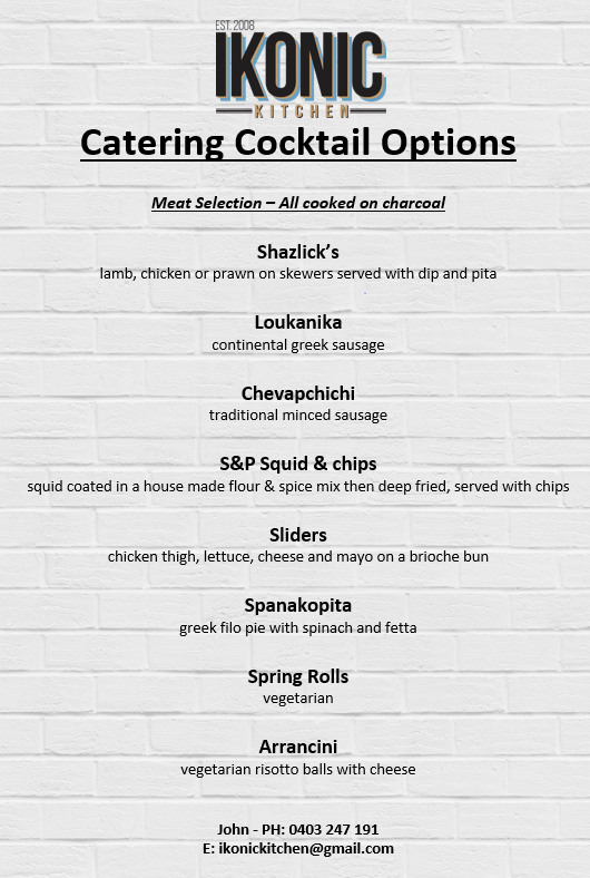 Menu, Ikonic Kitchen