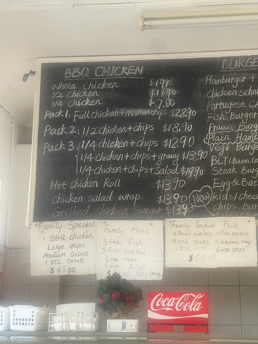 Menu, Towradgi Chicken Shop