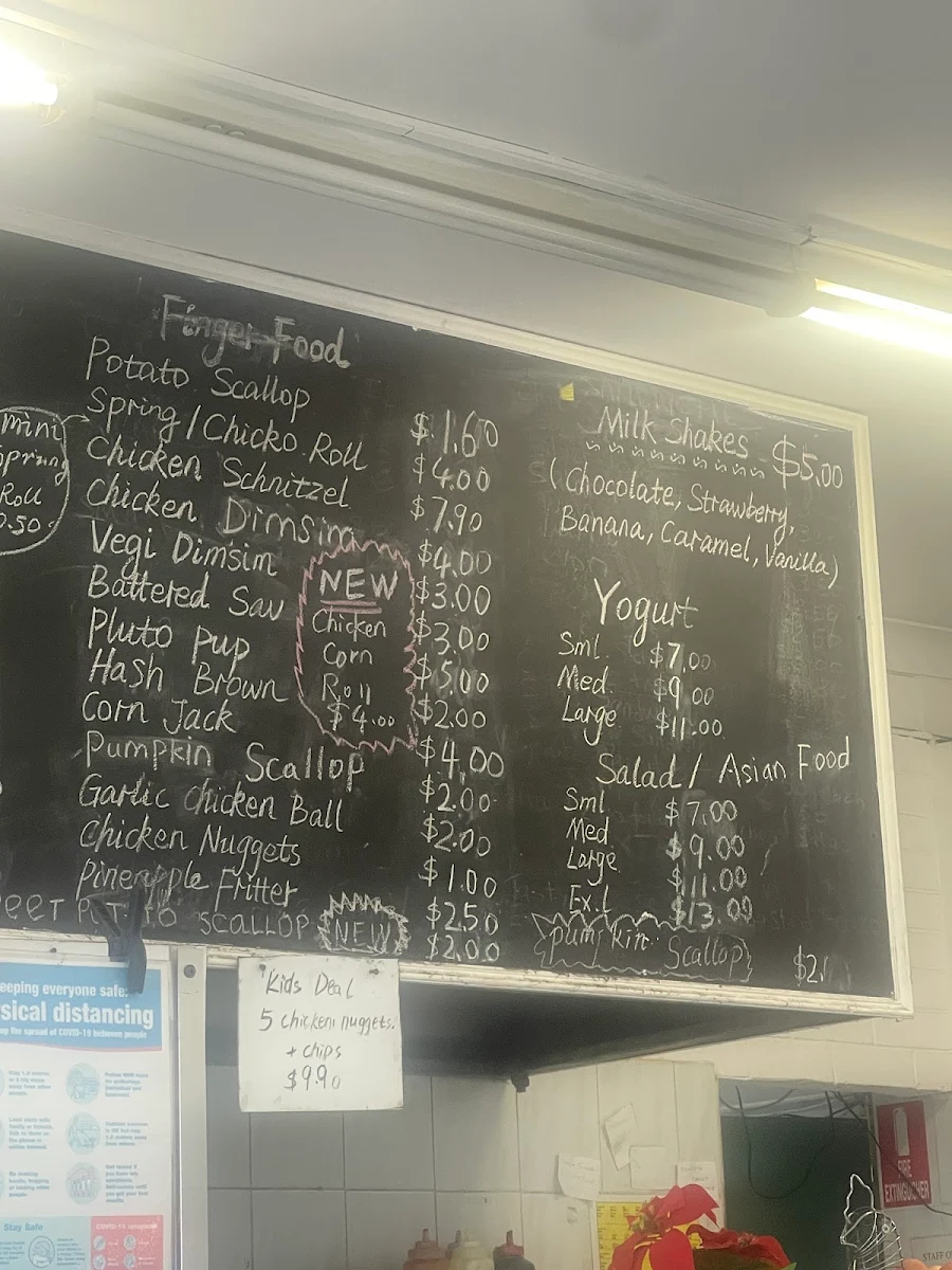 Menu, Towradgi Chicken Shop