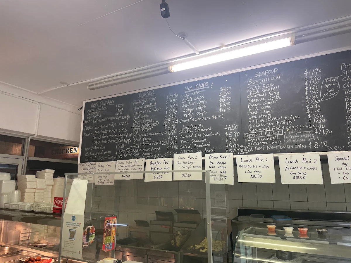 Menu, Towradgi Chicken Shop