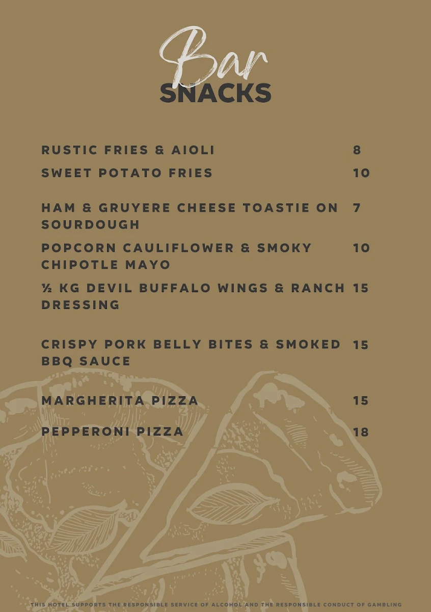 Menu, Town Tavern Blacktown